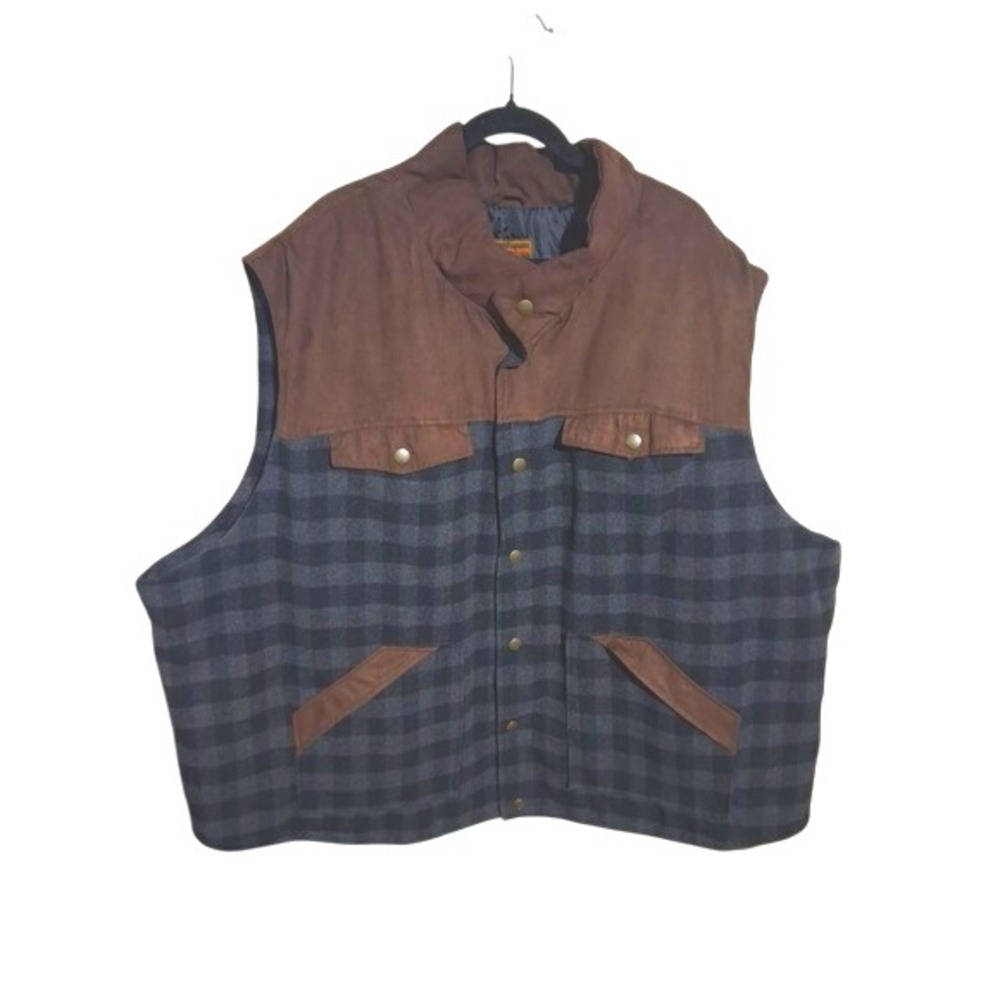 Boulder Creek Wool Plaid Utility Mens  6X Gorpcore Outerwear Hunt‎ Hiking Vest
